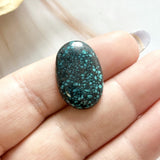 Large Ocean Blue Oval Lander Blue Turquoise Background