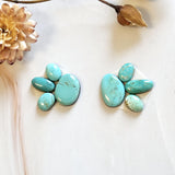 Small Sky Blue Freeform Kingman Turquoise, Set of 8 Background