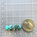 Small Sky Blue Freeform Yungai Turquoise, Set of 4 Dimensions