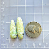 Large Light Yellow Mixed Crescent Lake Variscite, Set of 2 Dimensions