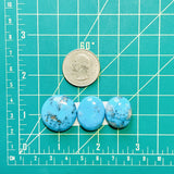 Medium Ocean Blue Mixed Ithaca Peak Turquoise, Set of 3 Dimensions
