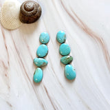 Small Sky Blue Mixed Kingman Turquoise, Set of 8 Background