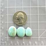 Small Faint Blue Mixed Sonora Turquoise, Set of 3 Dimensions