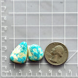Large Sky Blue Mixed Royston Turquoise, Set of 2 Dimensions