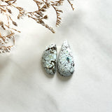 Small White Mixed Sand Hill Turquoise, Set of 2 Background