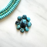 Small Sky Blue Round Yungai Turquoise, Set of 9 Background