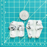 Medium White Mixed White Buffalo Dolomite, Set of 12 Dimensions