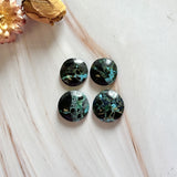 Medium Ocean Blue Round Blue Moon Turquoise, Set of 4 Background