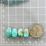 Small Sky Blue Mixed Royston Turquoise, Set of 4 Dimensions