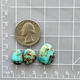 Medium Sky Blue Mixed Number 8 Turquoise, Set of 3 Dimensions