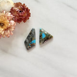 Medium Ocean Blue Mixed Ithaca Peak Turquoise, Set of 2 Background