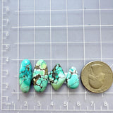 Medium Sky Blue Mixed Yungai Turquoise, Set of 4 Dimensions