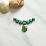 Small Sky Blue Mixed Number 8 Turquoise, Set of 8 Background