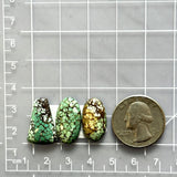 Medium Sea Green Mixed Treasure Mountain Turquoise, Set of 3 Dimensions