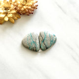 Medium Sky Blue Freeform Royston Turquoise, Set of 2 Background