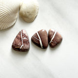 Medium Red Triangle White Buffalo Dolomite, Set of 3 Background