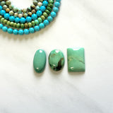 Medium Mint Green Mixed Crescent Lake Variscite, Set of 3 Background