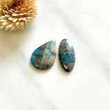 Large Ocean Blue Mixed Ithaca Peak Turquoise, Set of 2 Background