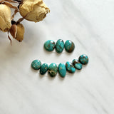 Small Ocean Blue Mixed Tyrone Turquoise, Set of 10 Background