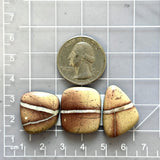 Medium Red Mixed White Buffalo Dolomite, Set of 3 Dimensions