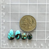 Small Sky Blue Mixed Blue Moon Turquoise, Set of 4 Dimensions