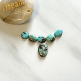 Small Sky Blue Mixed Number 8 Turquoise, Set of 6 Background