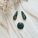 Medium Ocean Blue Mixed Milky Way Turquoise, Set of 3 Background