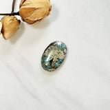 Large Sky Blue Oval Ithaca Peak Turquoise Background