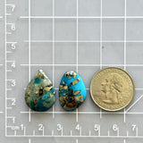 Large Ocean Blue Mixed Ithaca Peak Turquoise, Set of 2 Dimensions