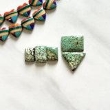 Small Mint Green Mixed Treasure Mountain Turquoise, Set of 5 Background