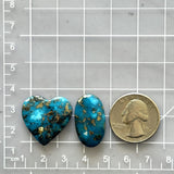 Large Ocean Blue Mixed Ithaca Peak Turquoise, Set of 2 Dimensions