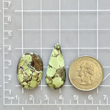 Large Faint Green Mixed Treasure Mountain Turquoise, Set of 2 Dimensions