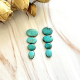 Small Sky Blue Mixed Royston Turquoise, Set of 8 Background