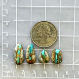 Small Sky Blue Mixed Royston Turquoise, Set of 4 Dimensions