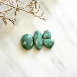 Medium Mint Green Mixed Broken Arrow Variscite, Set of 4 Background