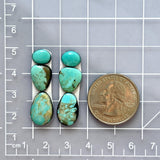 Small Sky Blue Freeform Pilot Mountain Turquoise, Set of 6 Dimensions