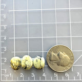 Small Yellow Mixed Treasure Mountain Turquoise, Set of 3 Dimensions