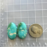 Large Sky Blue Oval Crescent Lake Variscite, Set of 2 Dimensions