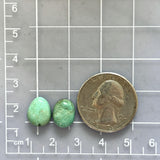 Small Mint Green Mixed Kingman Turquoise, Set of 2 Dimensions