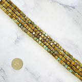 Earth Brown Royston Turquoise Square Beads