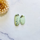 Large Faint Green Oval Lone Mountain Turquoise, Set of 2 Background