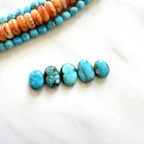 Small Sky Blue Mixed Lone Mountain Turquoise, Set of 5 Background