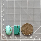 Large Sky Blue Mixed Yungai Turquoise, Set of 2 Dimensions