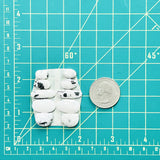 Small White Mixed White Buffalo Dolomite, Set of 10 Dimensions