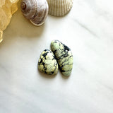 Medium Light Yellow Mixed Treasure Mountain Turquoise, Set of 2 Background