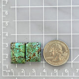 Large Sea Green Bar Wild Horse Turquoise, Set of 2 Dimensions