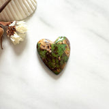 Large Sea Green Heart Royston Turquoise Background