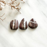 Large Red Mixed White Buffalo Dolomite, Set of 3 Background