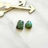 Small Sea Green Mixed Wild Horse Turquoise, Set of 2 Background