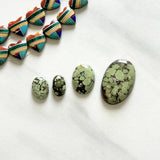 Medium Sea Green Oval Treasure Mountain Turquoise, Set of 4 Background